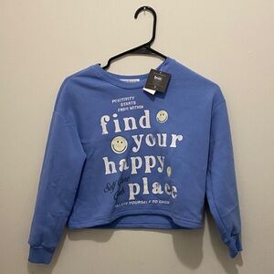 Blue Graphic Sweatshirt